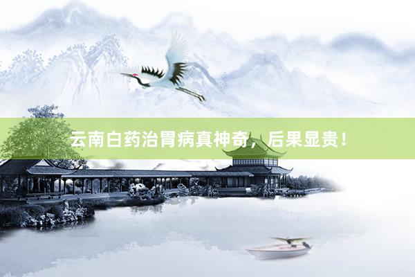 云南白药治胃病真神奇，后果显贵！