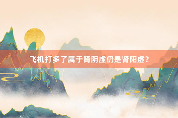 飞机打多了属于肾阴虚仍是肾阳虚？